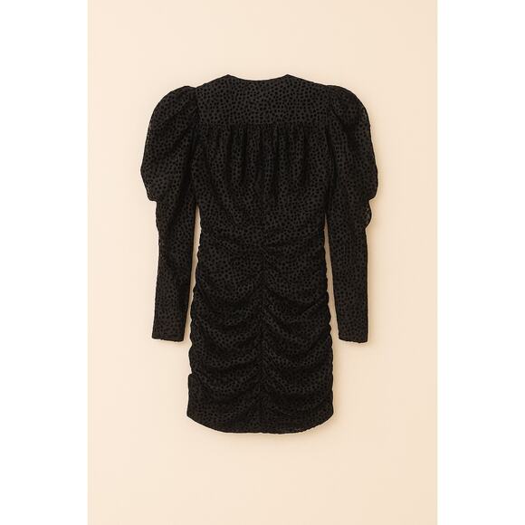 ⚡️SALE! Bardot Spot Velour Mini Dress in Black - Picture 6 of 11